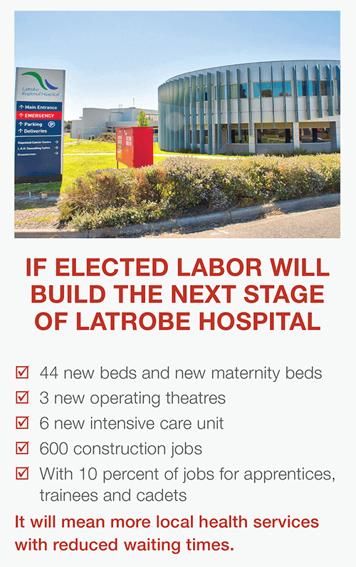 Some of Labor's investments in the Valley for Mark Richards in the Morwell Electorate, Latrobe Valley as the Australian Labor Party (ALP) candidate